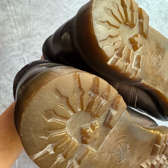 Vintage Dr. Martens Dark Brown Leather Men's Boots made in England - Picture 7 of 11